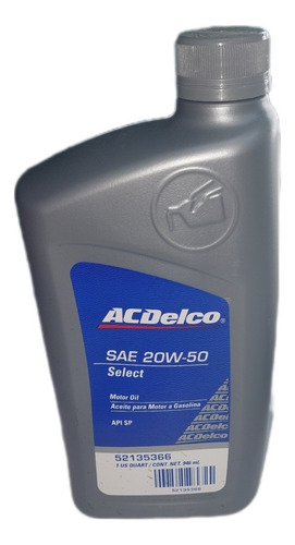 Aceite Mineral 20w-50 Acdelco