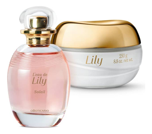 Combo Lily: Soleil Desodorante Colônia 75ml + Creme Acetinado Hidratante Desodorante 250g