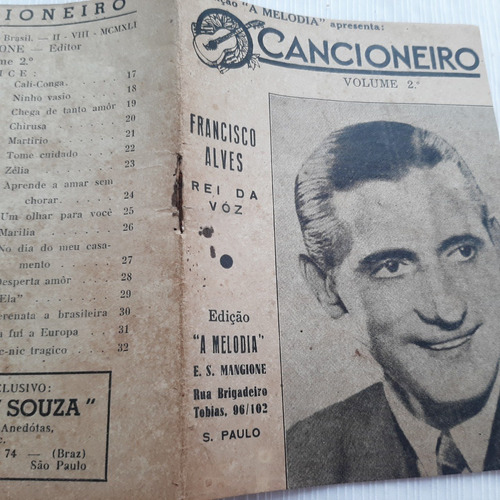 Cancioneiro Volume 2 Francisco Alves O Rei Da Voz