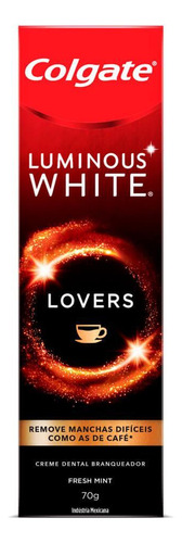 Colgate Creme Dental Luminous White Lovers Com 70g
