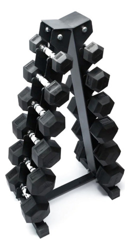 Rack + 210 Kg Mancuernas Hexagonales