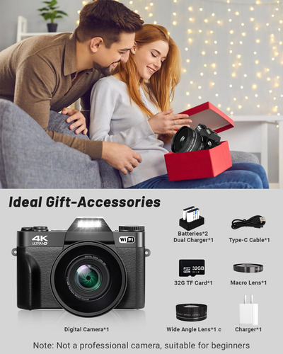 Cámara Digital Vjianger 2024 Upgrade 56mp 4k Para Fotografía