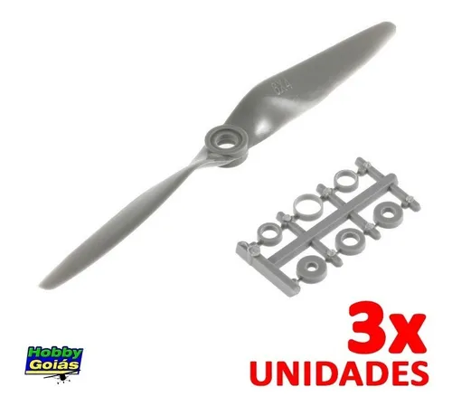 comprar Kit 3 Hélice Apc 6x4 Nylon Asa Zagi E Aeromodelo Hobbygoias