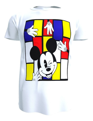 Polera Diseño, Mickey Mouse, Unisex Poliester