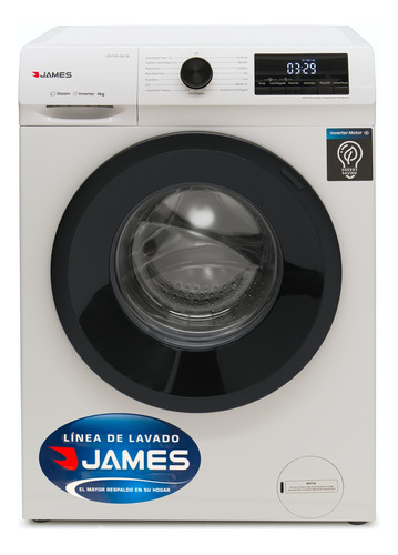 Lavarropas James Inverter Lr 8140 Inv Blanco 8kg Ehogar