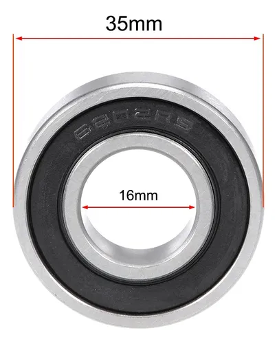 6202-16-2rs Rodamiento 16x35x11mm Double Sealed 2pcs