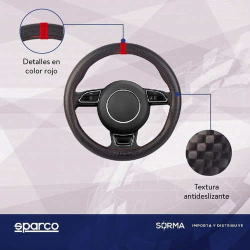 Imagen 5 de 10 de Cubre Volante 36/38 Cm Sparco Importado Leggera Pvc Sin Aro