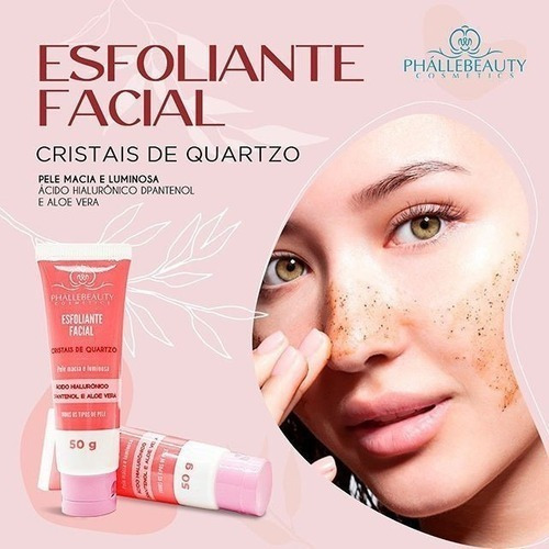 Esfoliante Facial Pele Iluminada Limpeza Phállebeauty 50g Tipo de pele Normal