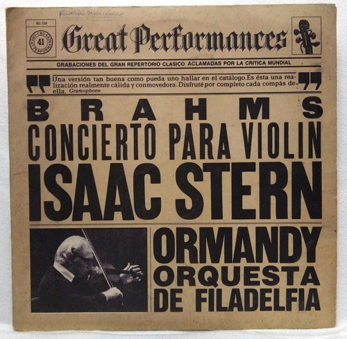 Vinilo Isaac Stern - Brahms, Concierto Para Violín