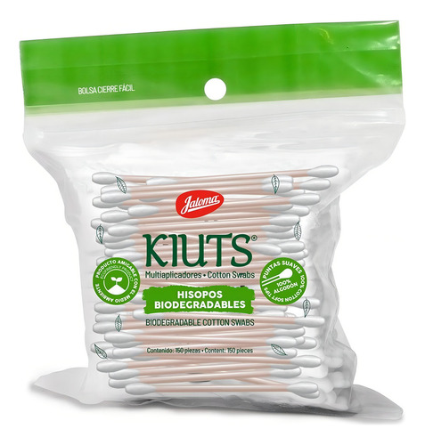 Hisopos Jaloma Kiuts Tarro Biodegradables con 150 Piezas