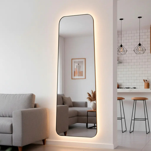 Espelho Orgânico com LED 170x70 cm Ideal para Quarto, Banheiro e Sala - Tetris com Iluminação LED Frio, Perfeito para Decoração Diversos Ambientes