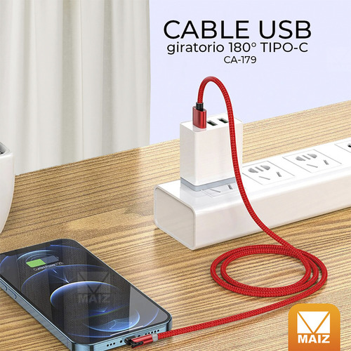 Cable Carga Rapida Transferencia Datos Usb Tipo C Universal