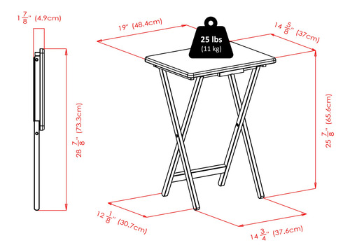 Juego De Mesa De 5 Piezas Para Televisor Madera Negro