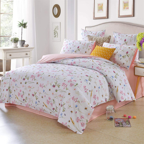 Juego De Ropa De Cama Boho De Flores Abeja Y Flor Para Cama