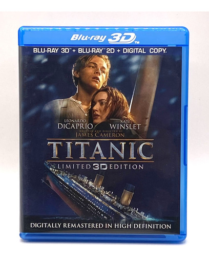 Blu-ray 3d + 2d + Dvd Película Titanic Limited 3d Edition 