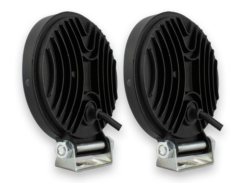Par De Faros 14 Led Redondos Auxiliares Luz Fija Y Estrobo