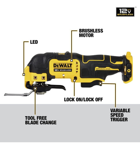Multiherramienta Oscilante Dewalt De 4 Pzs. 12v Sin Bateria