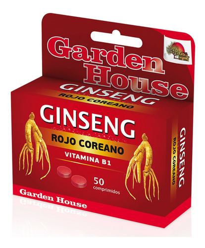 Garden House Ginseng Rojo Coreano 50comp Estimulante Natural