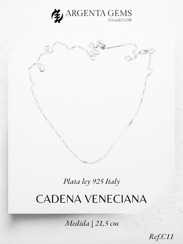 Cadena Veneciana - Plata Ley 925 Italy