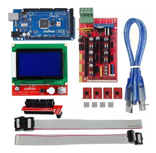 Kit Impresora 3d, Arduino Mega + Pantallla Lcd + Drivers