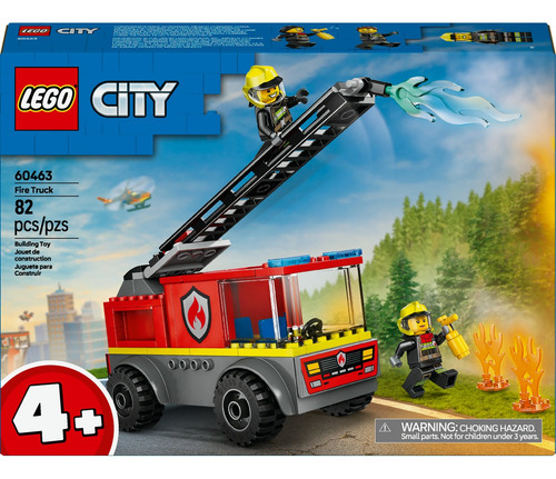 Lego City Camión De Bomberos Con Escalera Juguete 60463 82 Lego City