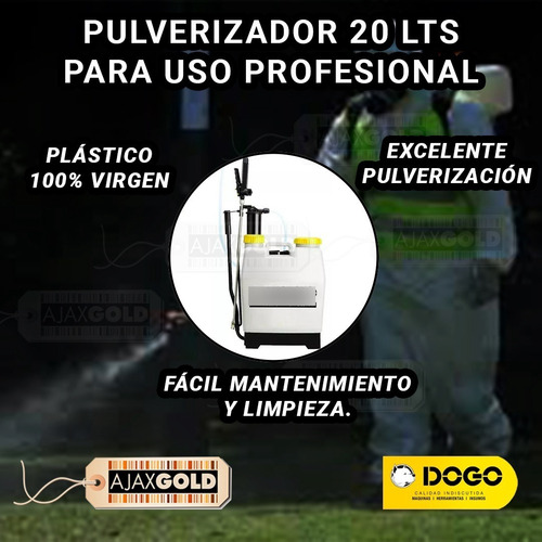 Imagen 2 de 6 de Pulverizador Fumigador Mochila 20 Litros Profesional Premium
