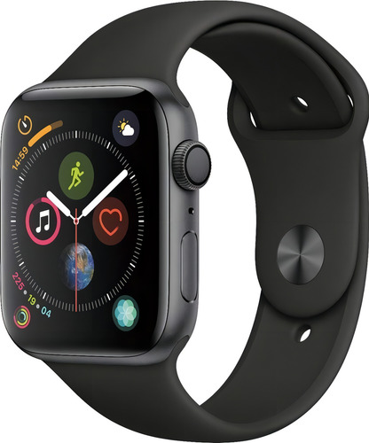 Apple Watch (GPS) Series 3 display de 1.496" con correa de fluoroelastómero color negro y caja color gris espacial - Bueno (Reacondicionado)