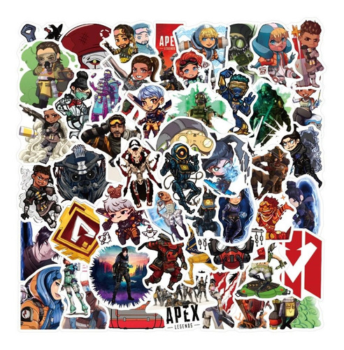 Stickers Calcomanias Apex Legends Set X 50 Unidades Juego