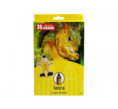Lápis De Cor 36 Cores Labra Redondo - Natureza - 10 Unidades