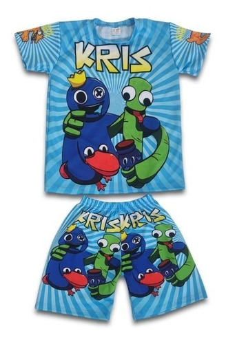 Conjunto De Playera Short Para Niño Rainbown Kris Sublimado