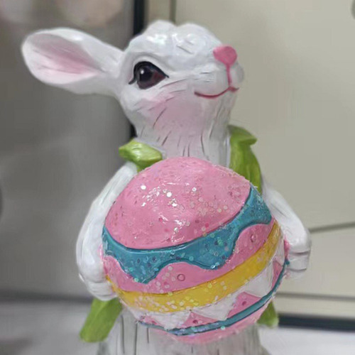 3 Estatuas De Conejo, Decoraciones De Pascua, Figuritas De