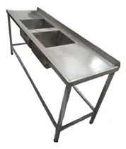 Comprar Mesada Con 2 Piletas En Acero Inoxidable 