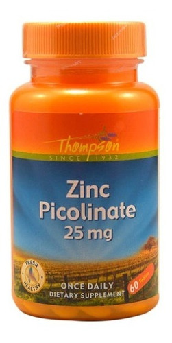 Picolinato De Zinc Mejora El Metabolismo Del Cuerpo 60 Tblts