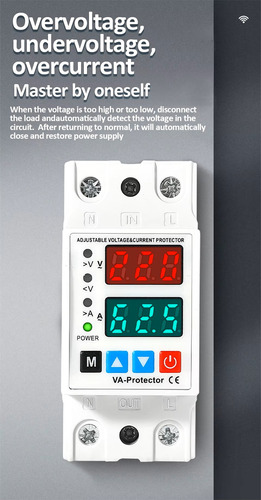 Medidor Disyuntor Energía Breaker Voltaje Y Corriente 40a