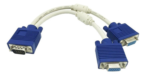 Imagen 1 de 10 de Cable Splitter Vga Adaptador Macho A 2 Hembra Duplica Imagen