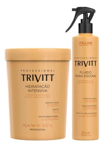 Trivitt Máscara Hidratação Intensiva Nº3 1kg + Fluido Escova