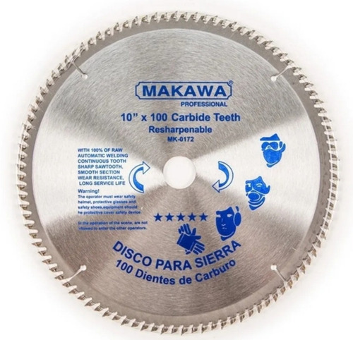 Disco De Corte Madera 10¿ 100d Makawa Mk-0172