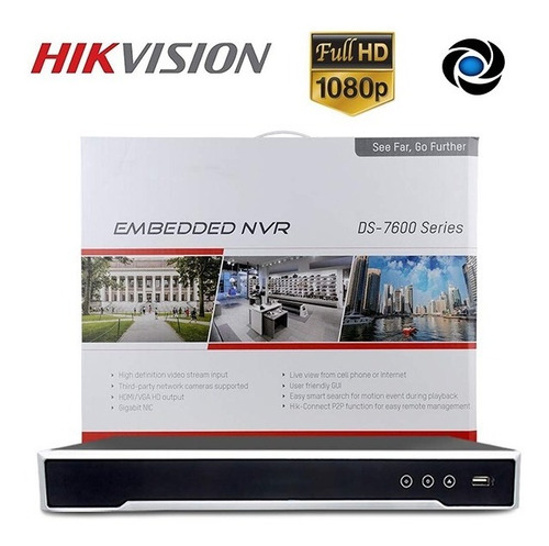 Imagen 4 de 8 de Nvr Ip Hikvision 16ch Ds-7616ni-q2/16p Poe 4k 1080p Full Hd