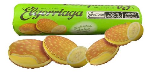 Biscoito Elgorriaga Limão Com Recheio Importado Espanha 500g
