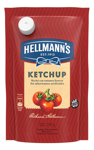 Hellmann's Clásico Kétchup - Unidad - 1 - 250 g - Doypack