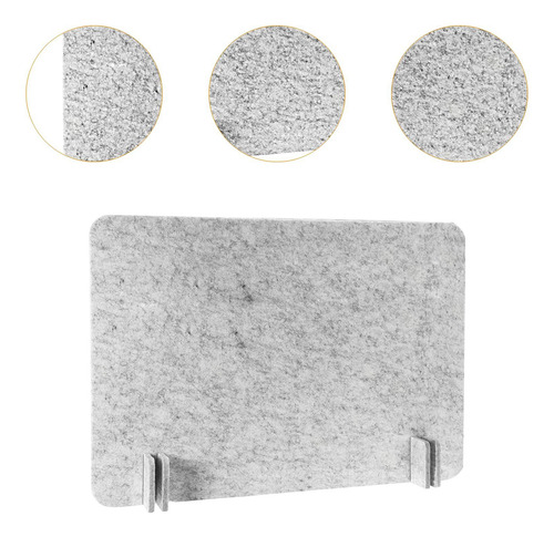 Divisória De Mesa Acústica À 40cmx50cm Cinza Prateado