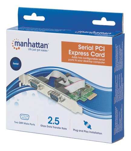 Tarjeta Serial Manhattan Pci Express 2 Puertos Db9 152082