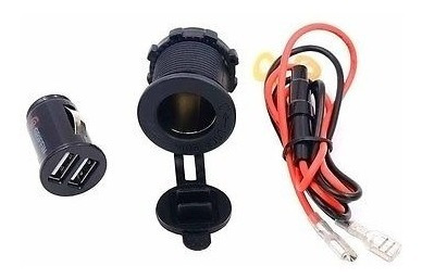 12v Coche Motocicleta Dual Usb Adaptador Mechero Enchufe Enc