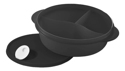 Tupperware  Plato Con Divisiones Negro 1 L