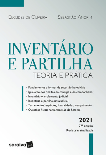 Inventário e Partilha, de Oliveira, Euclides de. Editora Saraiva Educação S. A., capa mole em português, 2021