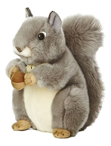 Peluche Afelpado Con Forma De Ardilla 8 Pulgadas Color Grey