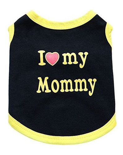 Camiseta Del Perro Del Animal Domestico I Love My Daddy Mom