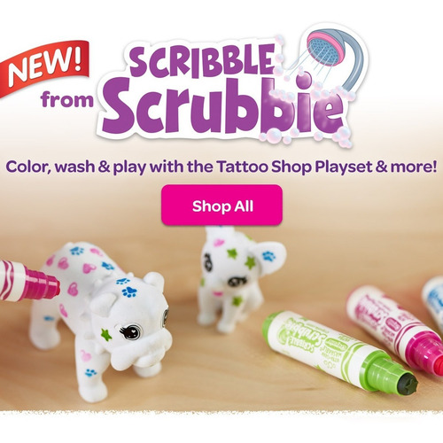 Crayola Scribble Scrubbie Tattoo Shop/ Pinte E Limpe Os Pets