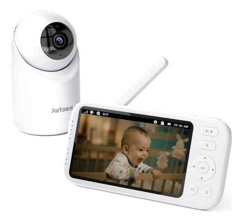 Cámara De Monitor De Bebé Con Vídeo 2k Con Pantalla Full Hd