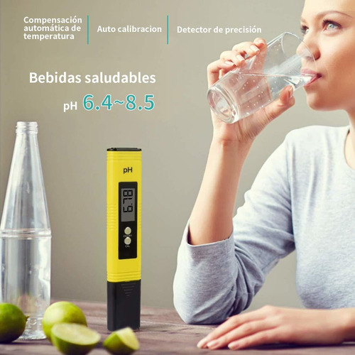 Imagen 4 de 8 de Medidor Ph Phmetro 0-14 Auto Calibración Portátil Precisión